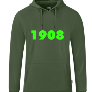 1908 Kapuzensweat Organic (oliv)